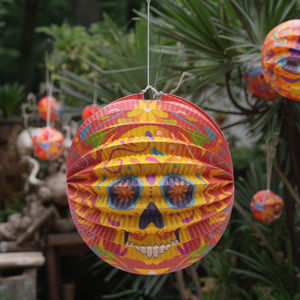 EAST TERN Lanterne ronde en papier pour la Fête des Morts, 24 cm, décoration de fête pour la remise des diplômes et Thanksgiving, utilisation intérieure/extérieure - Product Image 4