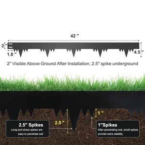 Bordures de jardin en métal flexibles personnalisées avec piquets et jardinières pour aménagement paysager, parterres de fleurs, allées de jardin et allées d'arbres - Product Image 3