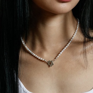 Oro Vermeil 925 Sterling Silver acqua dolce <span class=keywords><strong>margherita</strong></span> perla <span class=keywords><strong>collana</strong></span> di moda - Product Image 6