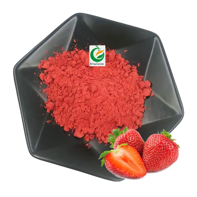 100% reines Bio-Erdbeer frucht pulver Gefrier getrocknetes Erdbeer pulver