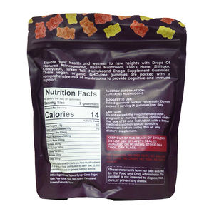 Suplemento Orgânico Nootrópico LUVVITA para Aumento da Memória e Energia, Gomas de Extrato de Cogumelo, Sem Aditivos Artificiais - Product Image 3