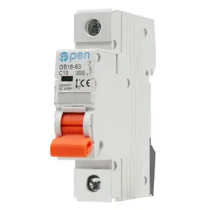 Mini disyuntor eléctrico MCB, interruptor de aire en miniatura, AC 220V 380V, 1P 2P 3P 4P 6A 16A 32A 40A 50A 63A 80A 100A 125A, CE