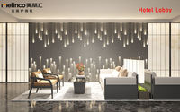 Panneaux lumineux décoratifs en fibre de bambou à effet lumineux spécial pour mur intérieur, panneaux muraux cannelés avec éclairage LED intégré