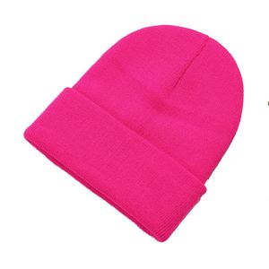 Bonnets tricotés unisexes, couleur unie, automne-hiver, bonnet vierge de haute qualité, chaud, personnalisable, broderie de logo sur mesure - Product Image 5