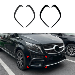 Cubierta de Rejilla Delantera para Mercedes-Benz Clase V W447 2016-2023, Línea AMG, Color Negro Piano con Textura de Fibra de Carbono - Product Image 5