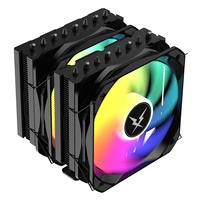 Ventilateurs de refroidissement à air double ARGB Ruix GT820 120*120*25mm 8 dissipateurs thermiques Radiateur de refroidissement d'air pour processeur Compatible avec Intel AMD Haute qualité