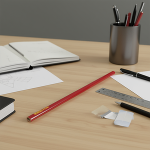 Lápiz de Grafito Suave Stanley de 176 mm, Rojo, Herramienta de Escritura - Product Image 3