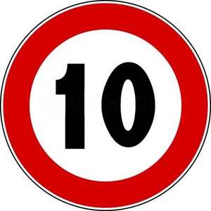 มะเดื่อป้ายถนน50 'ขีดจำกัดความเร็วสูงสุด' 10กม./ชม.-Ø 60ซม. เครื่องมือหมุนหมวดหมู่ผลิตภัณฑ์ - Product Image 1