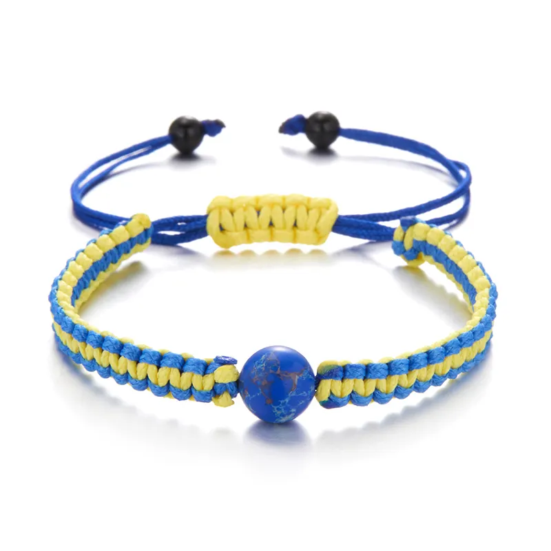 Ukraine Bracelet Handmade Support Ukraine Jewelry for Women Men Kids Pray for Ukraine no gemstone 