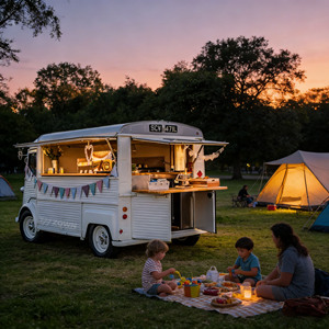 Enclosed Towable Food <b>Trailer</b> Outdoor Catering Food Cart For Burger Hot Dog Business - Product Image 1