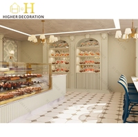 High-End Sweet Display Counter Edelstahl Bäckerei Vitrine Led Strip Light Glas Brot Display Vitrine zum Verkauf