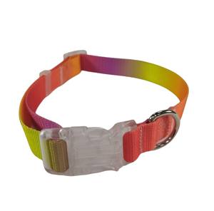 <span class=keywords><strong>Collar</strong></span> de perro mascota de diseñador personalizado de fabricante, correa de moda de lujo de nailon de poliéster con estampado gradual ajustable suave para entrenamiento - Product Image 4