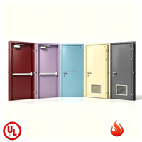 Puerta de Acero Galvanizado con Certificación UL 10C, Resistente al Fuego por 3 Horas, con Sello Intumescente al Humo para Salida de Emergencia en Escaleras de Hotel