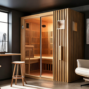 <span class=keywords><strong>Sauna</strong></span> Exterior de Lujo, Elegante <span class=keywords><strong>Sauna</strong></span> de Vapor para Exteriores, <span class=keywords><strong>Sauna</strong></span> Exterior Resistente con Puerta de Vidrio para Jardín o Spa - Product Image 1