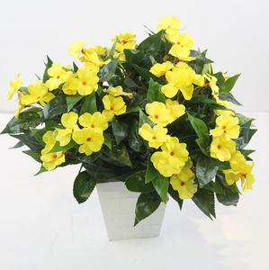 ขายร้อนจําลองสูง 7 สาขาผ้าไหมพลาสติกตกแต่งประดิษฐ์ impatiens บาล์สมิดอกไม้และพืชสําหรับงานแต่งงานที่บ้าน - Product Image 2