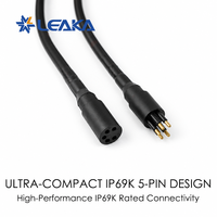 Connecteur micro-circulaire SubConn compatible Wet-Mateable MCIL5F+MCIL5M mâle et femelle, plaqué or, en acier inoxydable, pour applications marines en haute mer