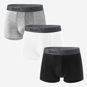 Produttori uomo cotone Boxer corto bianco Premium elastico Logo Jacquard Band cotone Logo personalizzato Boxer slip per uomo - Product Image 4