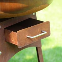 Table de feu en métal d'acier Corten pour le BBQ extérieur