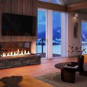 Cheminée au gaz à ventilation directe contemporaine GALAXY-48 de 50,2 pouces de large - Product Image 4