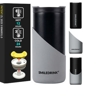 Thermos élégant SMILEDRINK OEM, tasse isotherme, 12h chaud, 12h froid, anti-fuite, vente en gros, bouteille sous vide pour café/thé - Product Image 1