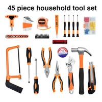 Ensemble de 45 outils multifonctionnels pour la maison, kit d'outils de mécanicien, boîte à outils portable, kit d'outils ménagers, vente chaude, ensembles d'outils groupés