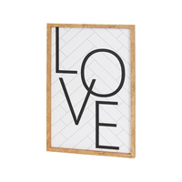 Bingkai foto Poster gantung pola Horizontal seni dinding kayu Deco Modern untuk ruang tamu ramah lingkungan dengan Logo yang dapat disesuaikan
