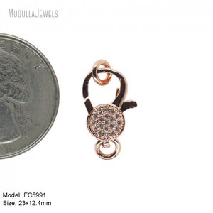 FC5989 Connettore Gotico a Forma di Pappagallo in Rame Multitono con Micro Pavé di Zirconi, Componenti per Creazione Fai da Te di Bracciali e Collane Artigianali - Product Image 3