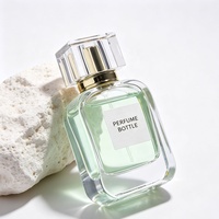 Flacon de parfum en verre transparent de luxe de haute qualité, vide, 30 ml, 50 ml, 100 ml, avec couvercle