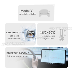 16L Rear Trunk Car Refrigerator for Tesla Model Y 2019-2023 <b>Compressor</b> Cooling Travel Mini <b>Fridge</b> Storage Refrigeration - Product Image 5