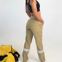 Pantalon de construction coupe ample haute visibilité pour femmes sécurité personnalisée multi-poches vente en gros pantalon de travail de mécanicien taille moyenne