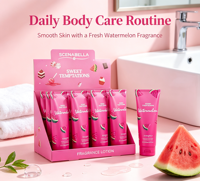 Lotion pour le corps Scenabella Sweet Temptations à la senteur de pastèque 236ml, parfum frais de melon, crème hydratante pour le corps, senteur fruitée sucrée