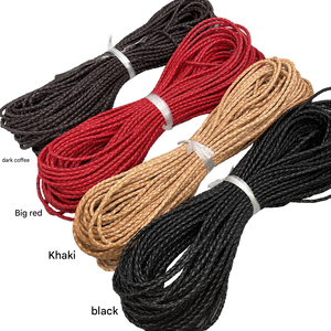 Classic Round Braided <b>Leather</b> Cord Thread String 6mm for DIY Men Women <b>Bracelet</b> & Necklace <b>Leather</b> Cords - Product Image 2
