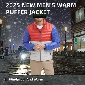 Nouvelle Veste Matelassée Décontractée Imperméable de Haute Qualité pour l'Extérieur, Modèle Printemps 2025, avec Fermeture Éclair et Teinture Unie, Vente en Gros - Product Image 2