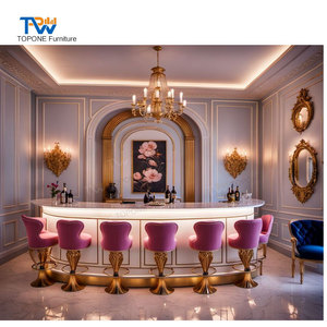 Bancore <span class=keywords><strong>Bar</strong></span> di Lusso Personalizzato Europeo da Cocktail e Whisky in Pietra per Discoteca con Cassa e Luce a LED - Product Image 4