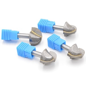 Brocas de enrutador de madera inferior de radio medio redondo, cortador de fresado de extremo de caja de arco <span class=keywords><strong>Circular</strong></span>, herramienta de grabado CNC de punta de bola de 1/2 1/4 pulgadas - Product Image 5