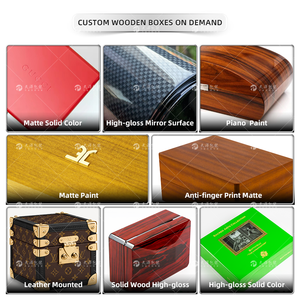 Boîte cadeau en bois MDF laqué brillant personnalisée, boîte d'emballage de luxe en laque piano pour chocolats et dattes, pour Ramadan et Eid Al-Adha - Product Image 3