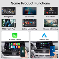 Module multimédia vidéo sans fil Arvov Android 13 pour voiture, Carplay, Apple Siri, Google Assistant, Bluetooth/WiFi/USB, MirrorLink, 1 an