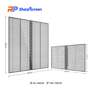Affichage LED personnalisé en couleur |   <span class=keywords><strong>Film</strong></span> et maille transparents et flexibles |   Écran publicitaire HD pour extérieur et vitrine - Product Image 2