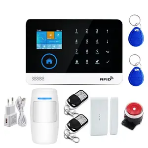 With PIR Motion Detector door sensor & Voice and SMS Alerts Wireless GSM Home Security Alarm System