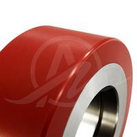 Bille de roue de rouleau de charge enduite de PU en métal industriel personnalisé pour les entrepôts hôtels roue de poulie en plastique polyuréthane moulé au détail