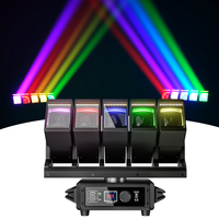 SHEHDS Matrix lumière principale mobile RGBW LED 5 faisceau oculaire avec effet d'anneau DMX512 Zoom lumière de scène pour DJ Disco discothèque