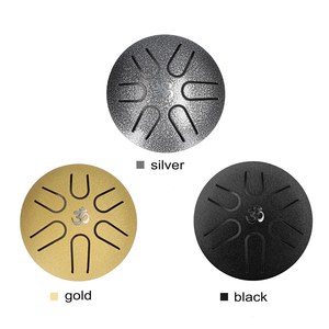 Tambour à langue en acier Tambour en acier Tambour de poche de 3 pouces Argent - Product Image 2
