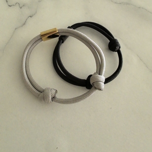 Trendy personalizado aço inoxidável mulheres personalizado corda grossa personalizado gravar logotipo texto frase tubo de metal charme declaração pulseira - Product Image 6