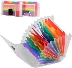 Dụng Cụ Sắp Xếp Hồ Sơ Cầu Vồng Cỡ <span class=keywords><strong>A6</strong></span> Tệp Nhỏ Mở Rộng Với 13 Túi - Product Image 6