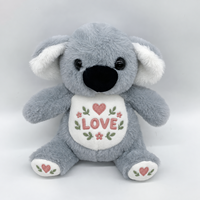 Peluche Koala Personnalisée, Adorable Animal en Peluche Gris avec Logo Brodé, Cadeau Personnalisé pour Bébé, OEM ODM