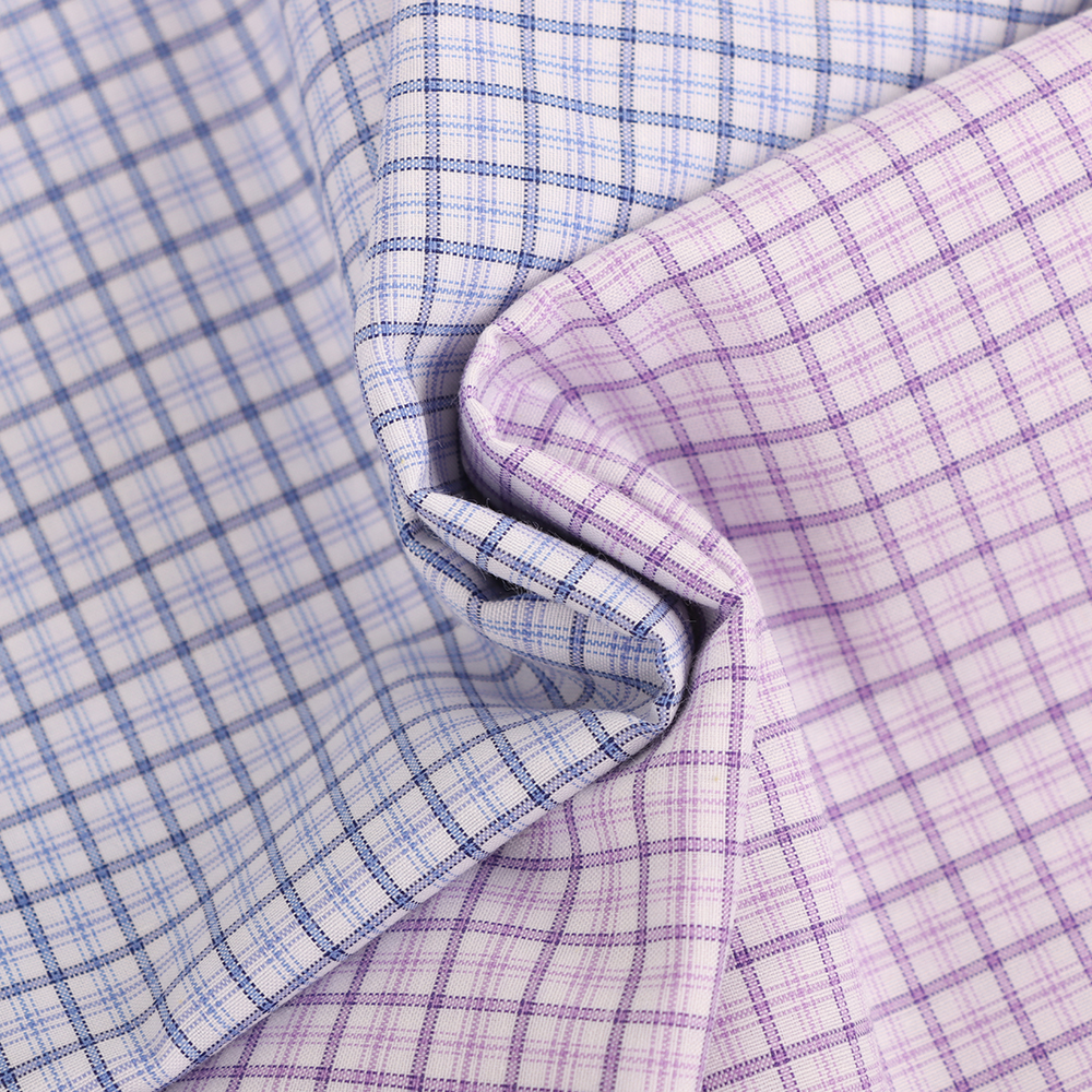 Hot Selling Breathable Viscose/Polyester Fabric 116Gsm Plaid Fabric Suit Fabrics for Clothing
