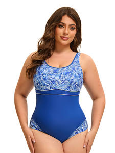 Maillot de bain fitness écologique pour femmes européennes et américaines de grande taille Motif solide imprimé découpé dans le dos Design Sexy - Product Image 4