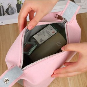 XDH1631 Nouveau design 2025 – Sac de rangement pour maquillage en toile avec lettres, sac fourre-tout, organiseur de cosmétiques, sac à déjeuner, pochette à cosmétiques grande capacité - Product Image 2