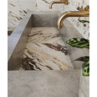 Newstar Natural Taj Mahal Quartzite Dekorasi Rumah Meja Dapur Wastafel Panel Dinding Meja Rias Meja Dapur