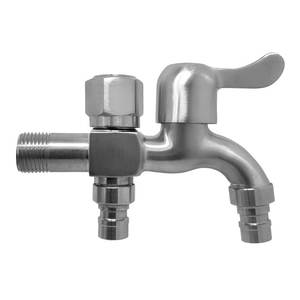 Grifo de Cocina de Acero Inoxidable de Doble Uso, Apertura Rápida, Fregadero de 4 Puntos con Una Entrada y Dos Salidas para Lavadora Doméstica - Product Image 2